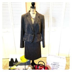 Brown Marled Skirt Suit